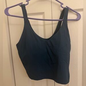 Teal Align Ribbed Tank Top with Joggers